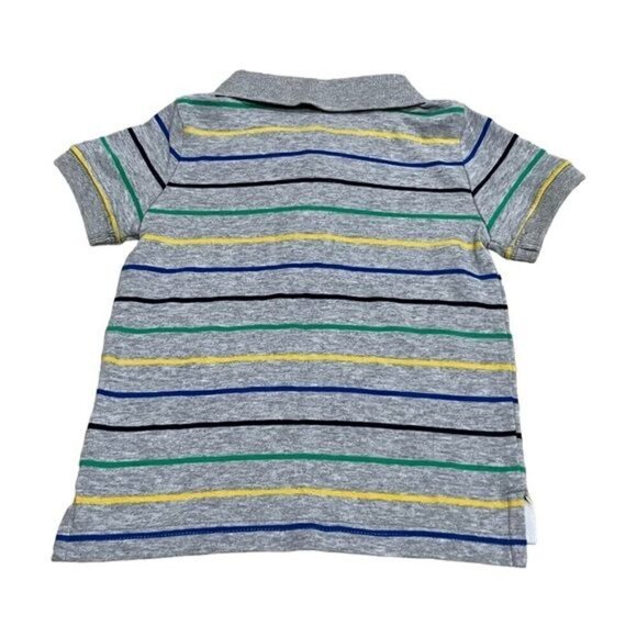 Janie and Jack Grey Striped Polo Baby Size 6-12mo - Picture 2 of 6